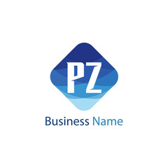 Obraz premium Initial letter PZ Logo Template Design