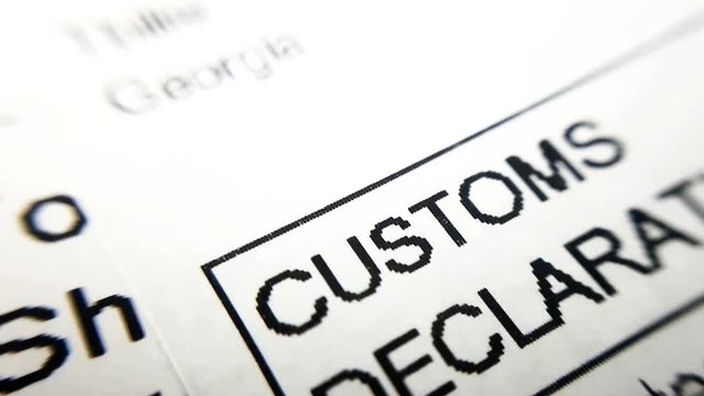 Macro Close-Up Of Information on the Parcel Package.