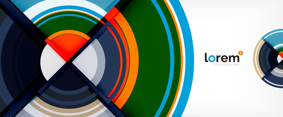 Obraz premium Circle abstract background, geometric modern design template