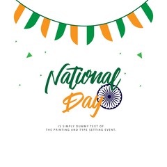 India National Day Vector Template Design Illustration