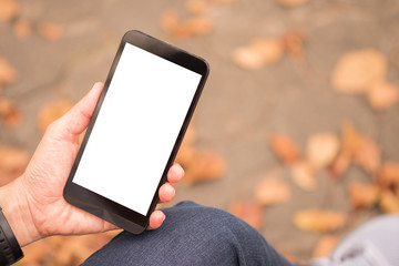 Hand's young hipster woman using smart phone