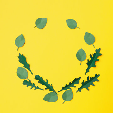 Frame made of arugula