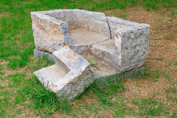 broken stone runnel