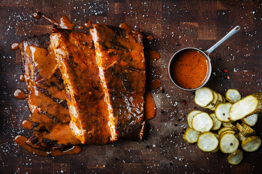 Smoked pork ribs