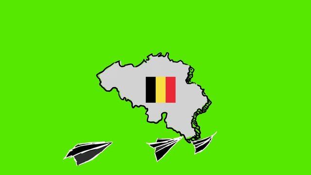 Belgium - Hand Drawn Animation - 2D Drawing