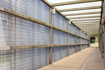 metal long corridor