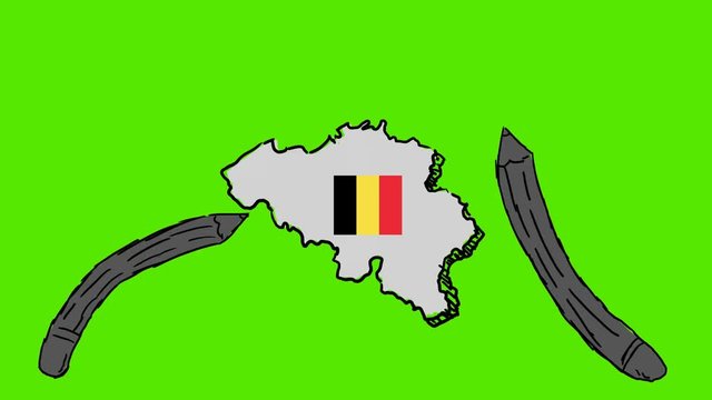 Belgium - Hand Drawn Animation - 2D Drawing