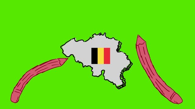 Belgium - Hand Drawn Animation - 2D Drawing