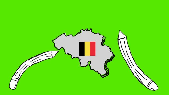 Belgium - Hand Drawn Animation - 2D Drawing