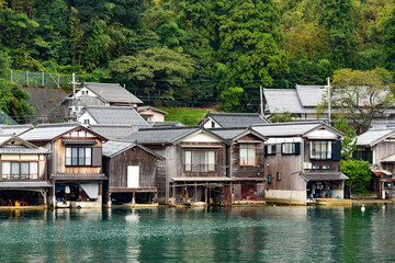 Traditional Buildings in ine Kyoto of Japan