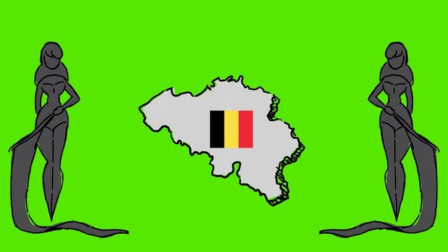 Belgium - Hand Drawn Animation - 2D Drawing