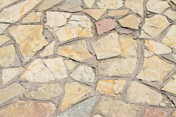 Crushed stone paving pavement