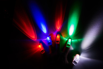 multi-color finger lights 