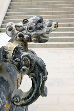dragon's head image in incense burner