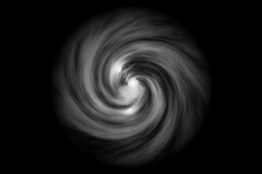 Top view of white spiral cloud, abstract background