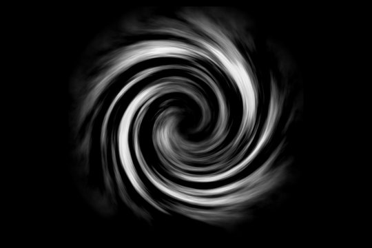 Top view of white tornado, abstract background