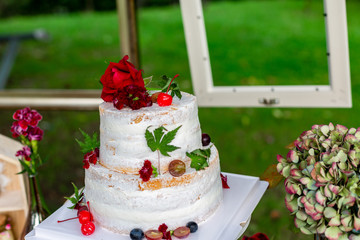 Cake and dessert at an outdoor wedding in China