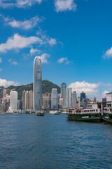 Fototapeta na wymiar Hong Kong Skyline and Star ferry