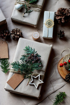 Simple, natural Christmas packaging