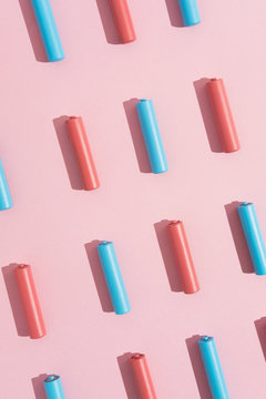 Blue and red batteries