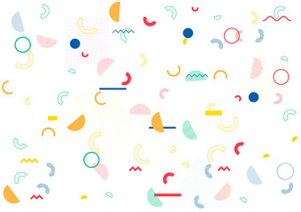 Minimal Memphis Design, Geometric Seamless Vector Cover Design. Cool Futuristic Texture Modern Flat Bauhaus. Fabric Retro Fashion Memphis Seamless Vintage Pattern Design. Cool Minimalist Background.