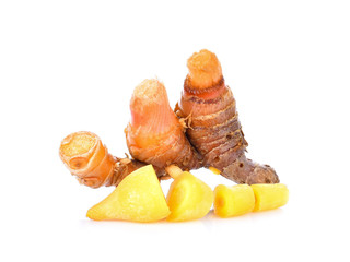 Finger root on white background