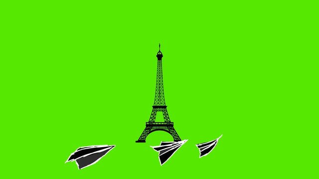Eiffel Tower - Hand Drawn Animation - 2D Drawing
