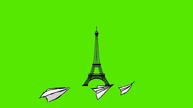 Eiffel Tower - Hand Drawn Animation - 2D Drawing