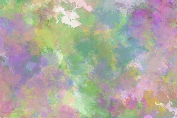 Abstract hand painted splash and sponged artwork on crumpled paper texture in bright colors, for background