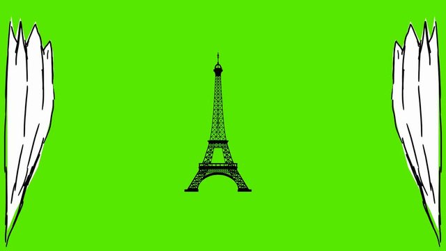 Eiffel Tower - Hand Drawn Animation - 2D Drawing