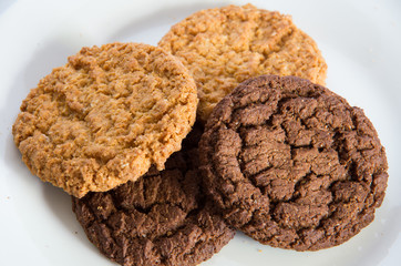 Biscuits on a white plate