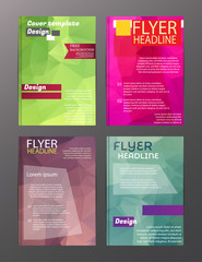 Vector Brochure Flyer Design Layout Templates. Abstract