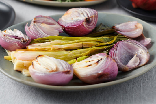 Roast Leeks and Onions