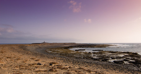 natural landscape of sea rocks and sand