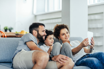 Family Using Technology