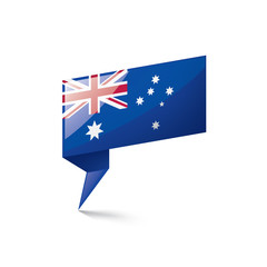 Australia flag, vector illustration on a white background.