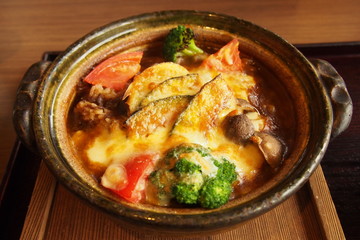 チーズ焼きカレー　Baked Cheese Curry