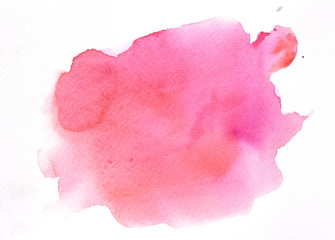Abstract watercolor background on white isolate, watercolor hand drawn