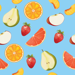 Fruits background, vector