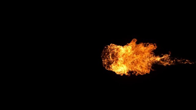 Fire flame shooting with high speed camera at 1000fps,
