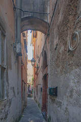 Houses and alleys of the town of Amalfi, on the Amalfi Coast, in Southern Italy