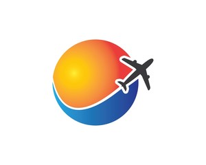 plane logo vector icon