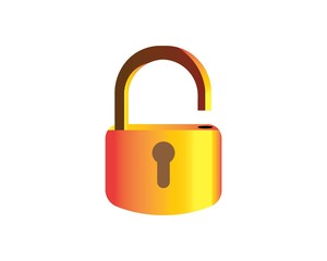 lock icon logo vector template