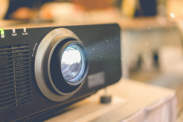 Projector Presented at the financial meeting in the company's meeting room.