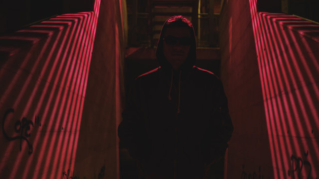 Portrait of a young man on the street