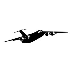 Airplane black icon EPS 10