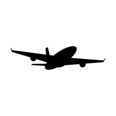 Airplane black icon EPS 10