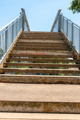 A Metal And Concrete Stairs Case