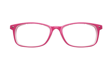 Fototapeta premium Pink glasses on white background. fashion. miscellaneous. photo