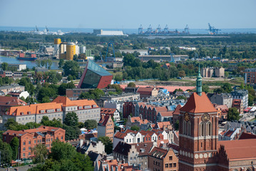 Blick &uuml;ber Danzig, Polen aus der Vogelperspektive